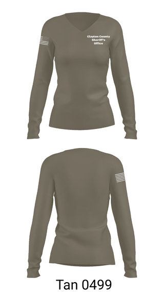 Womens Long Sleeve Vneck Shirt, Clayton County Sheriff’s Office, Police, Teamtime, Team time, sublimation, custom sports apparel, team uniforms, spirit wear, spiritwear, sports uniforms, custom shirts, team store, custom team store, fundraiser sports, apparel fundraiser
