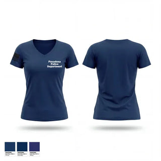 Womens Short Sleeve Vneck Shirt, Pasadena Police Department, Police, Teamtime, Team time, sublimation, custom sports apparel, team uniforms, spirit wear, spiritwear, sports uniforms, custom shirts, team store, custom team store, fundraiser sports, apparel fundraiser