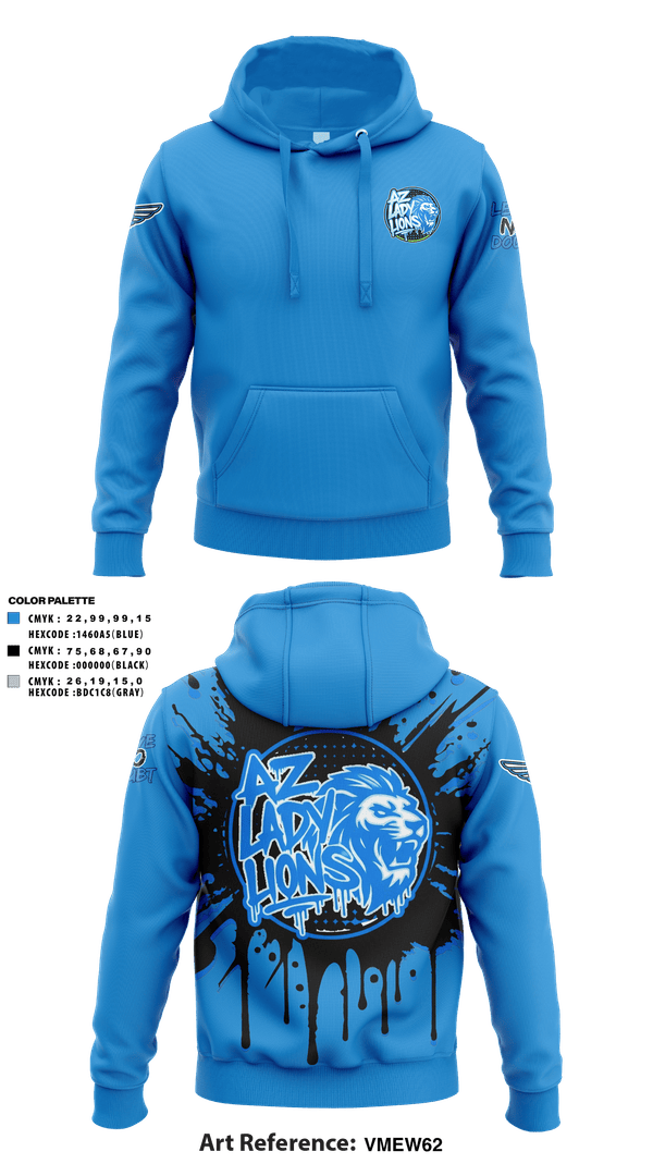 Hoodie, AZ Lady Lions, Spirit Store, Teamtime, Team time, sublimation, custom sports apparel, team uniforms, spirit wear, spiritwear, sports uniforms, custom shirts, team store, custom team store, fundraiser sports, apparel fundraiser