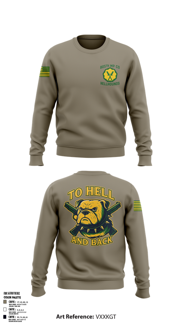 Crew Neck Sweatshirt, 805th military police company, , Teamtime, Team time, sublimation, custom sports apparel, team uniforms, spirit wear, spiritwear, sports uniforms, custom shirts, team store, custom team store, fundraiser sports, apparel fundraiser