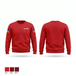 Crew Neck Sweatshirt, Tow VFD, Fire Department, Teamtime, Team time, sublimation, custom sports apparel, team uniforms, spirit wear, spiritwear, sports uniforms, custom shirts, team store, custom team store, fundraiser sports, apparel fundraiser