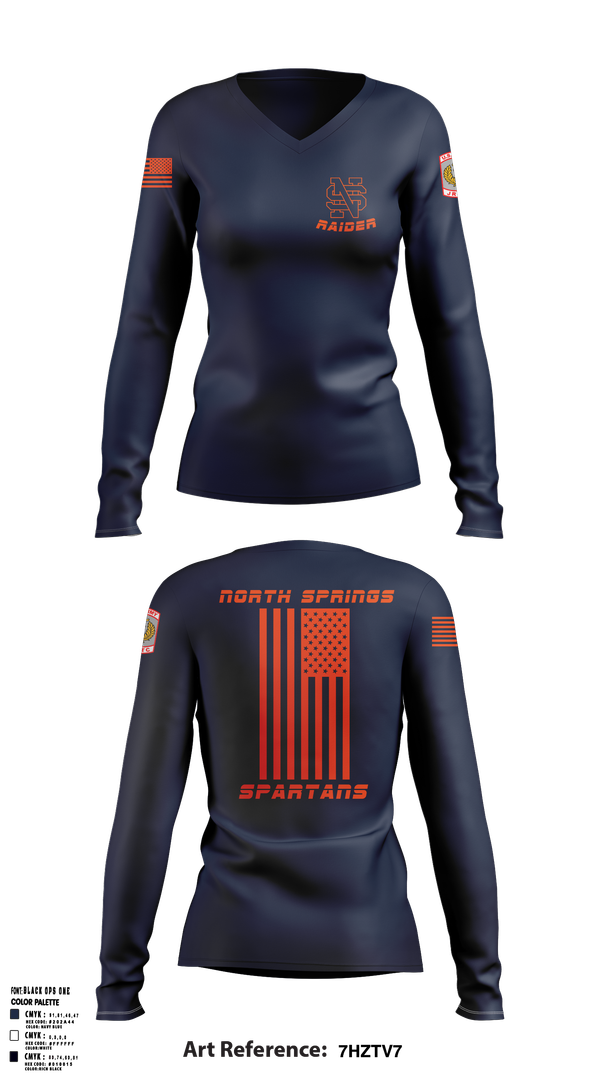 Womens Long Sleeve Vneck Shirt, Spartans, Army, Teamtime, Team time, sublimation, custom sports apparel, team uniforms, spirit wear, spiritwear, sports uniforms, custom shirts, team store, custom team store, fundraiser sports, apparel fundraiser