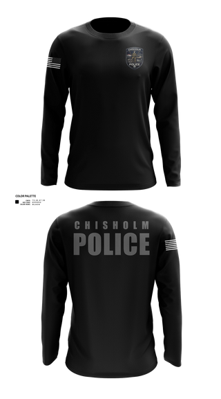 Long Sleeve Performance Shirt, Chisholm Police Department, Police, Teamtime, Team time, sublimation, custom sports apparel, team uniforms, spirit wear, spiritwear, sports uniforms, custom shirts, team store, custom team store, fundraiser sports, apparel fundraiser