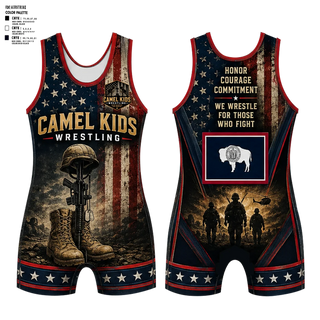Wrestling Singlet, Camel kids 2026, Wrestling, Teamtime, Team time, sublimation, custom sports apparel, team uniforms, spirit wear, spiritwear, sports uniforms, custom shirts, team store, custom team store, fundraiser sports, apparel fundraiser