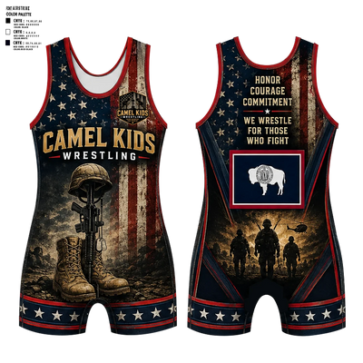 Camel kids 2026 Wrestling Singlet - 52