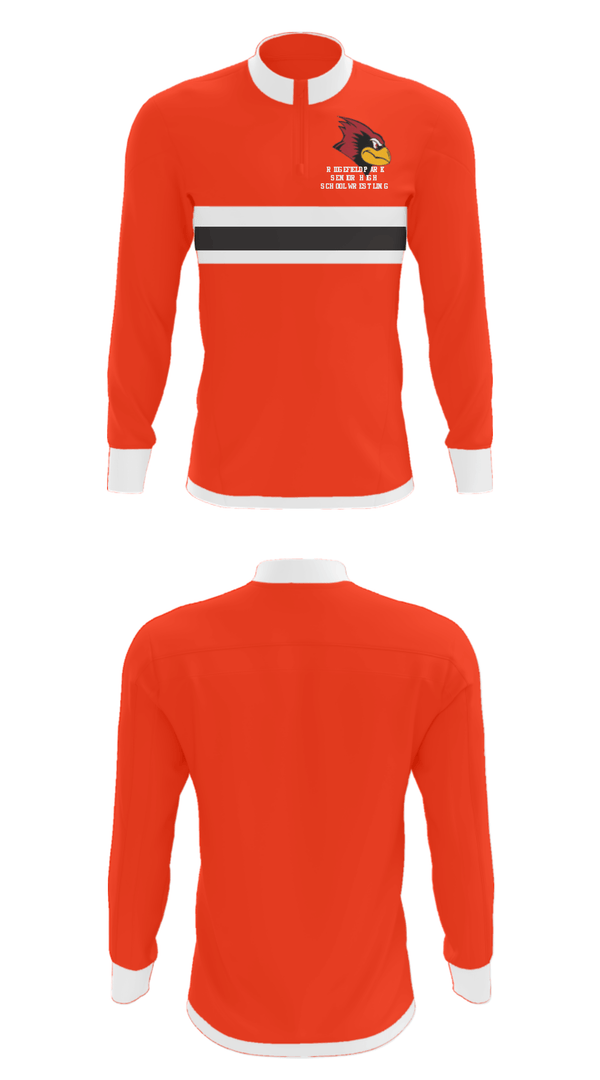 Quarter Zip Jacket, Ridgefield Park Senior High School Wrestling, Wrestling, Teamtime, Team time, sublimation, custom sports apparel, team uniforms, spirit wear, spiritwear, sports uniforms, custom shirts, team store, custom team store, fundraiser sports, apparel fundraiser