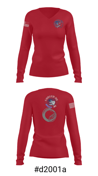 Women's Long Sleeve Vneck Shirt, Carver rams, Football, Teamtime, Team time, sublimation, custom sports apparel, team uniforms, spirit wear, spiritwear, sports uniforms, custom shirts, team store, custom team store, fundraiser sports, apparel fundraiser