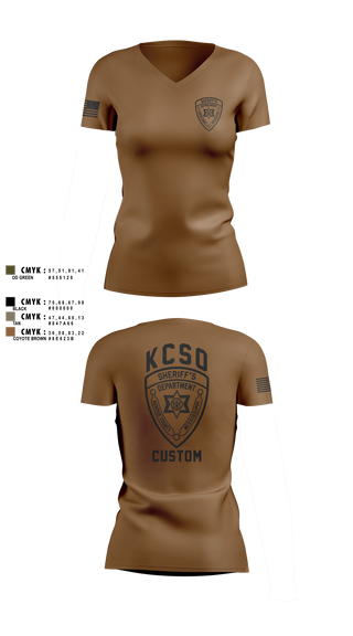 Womens Short Sleeve Vneck Shirt, Kemper County Sheriff’s Office, Police, Teamtime, Team time, sublimation, custom sports apparel, team uniforms, spirit wear, spiritwear, sports uniforms, custom shirts, team store, custom team store, fundraiser sports, apparel fundraiser