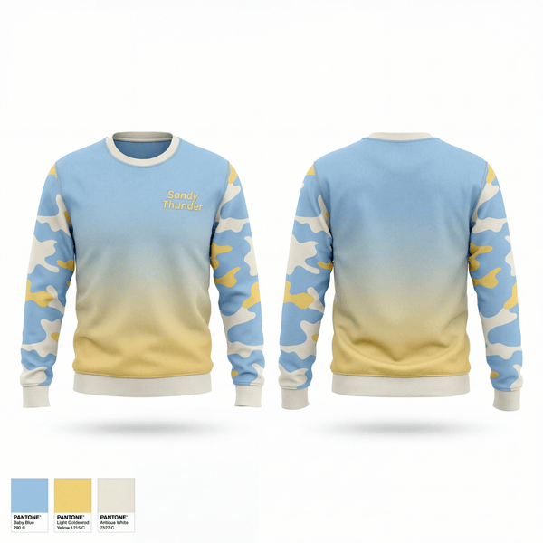 Crew Neck Sweatshirt, Sandy Thunder, Baseball, Teamtime, Team time, sublimation, custom sports apparel, team uniforms, spirit wear, spiritwear, sports uniforms, custom shirts, team store, custom team store, fundraiser sports, apparel fundraiser