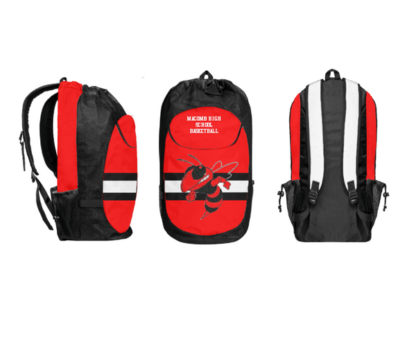 Gear Bag, Macomb High School Basketball, Men's Basketball, Teamtime, Team time, sublimation, custom sports apparel, team uniforms, spirit wear, spiritwear, sports uniforms, custom shirts, team store, custom team store, fundraiser sports, apparel fundraiser