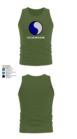 Tank Top, C-Co 1/116 29th IN BDE, , Teamtime, Team time, sublimation, custom sports apparel, team uniforms, spirit wear, spiritwear, sports uniforms, custom shirts, team store, custom team store, fundraiser sports, apparel fundraiser