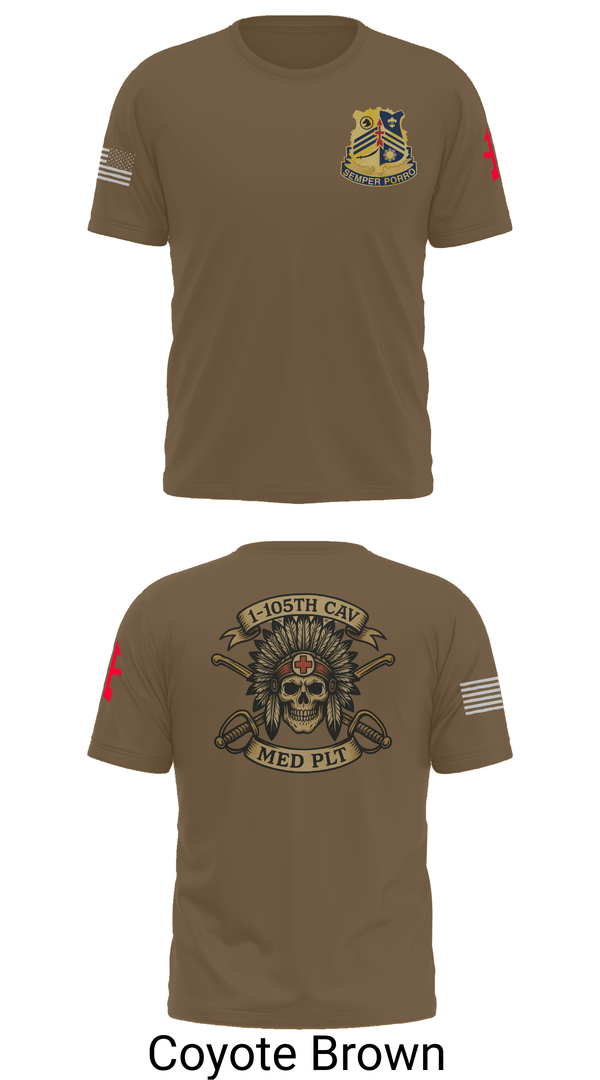 Old School Cotton Feel Shirt, 1-105th cavalry, Army, Teamtime, Team time, sublimation, custom sports apparel, team uniforms, spirit wear, spiritwear, sports uniforms, custom shirts, team store, custom team store, fundraiser sports, apparel fundraiser