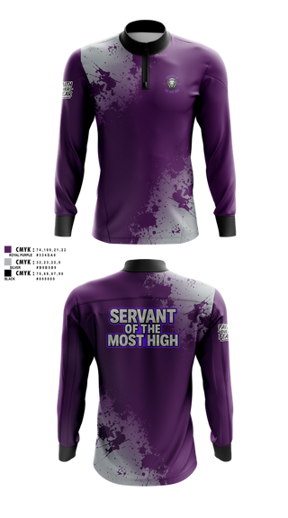 Quarter Zip Jacket, Servants Of The Most High, Golf, Teamtime, Team time, sublimation, custom sports apparel, team uniforms, spirit wear, spiritwear, sports uniforms, custom shirts, team store, custom team store, fundraiser sports, apparel fundraiser