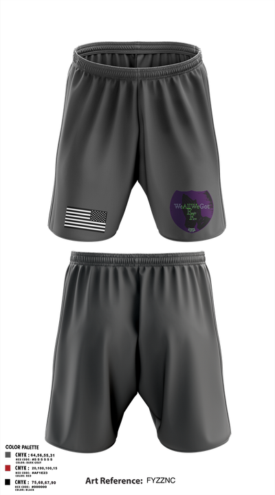 WeAllWeGot~Family First 22026589 Athletic Shorts With Pockets - 26