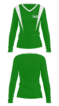 Pine City Senior High School Gymnastics 15350732 Women's Long Sleeve V-neck Shirt - 29