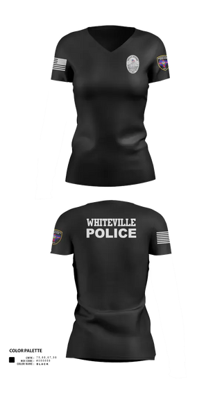 Womens Short Sleeve Vneck Shirt, Whiteville Police Department, Police, Teamtime, Team time, sublimation, custom sports apparel, team uniforms, spirit wear, spiritwear, sports uniforms, custom shirts, team store, custom team store, fundraiser sports, apparel fundraiser