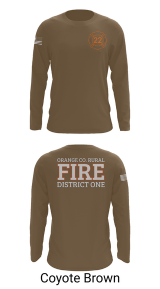 Long Sleeve Performance Shirt, Orange County Rural District 1 Fire Department, , Teamtime, Team time, sublimation, custom sports apparel, team uniforms, spirit wear, spiritwear, sports uniforms, custom shirts, team store, custom team store, fundraiser sports, apparel fundraiser