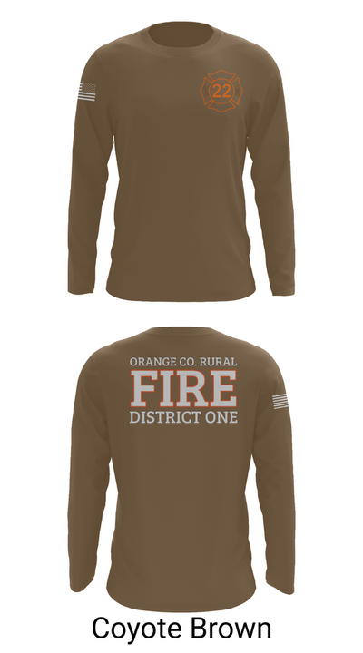 Orange County Rural District 1 Fire Department 66539276 Long Sleeve Performance Shirt 6