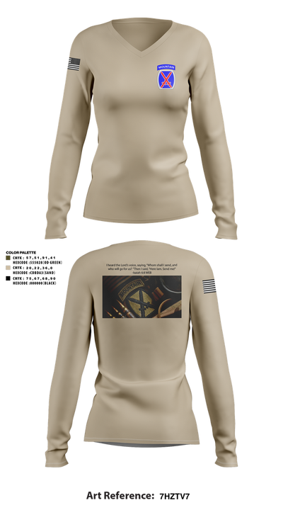 CHO 7278455 Women's Long Sleeve V-neck Shirt - 2