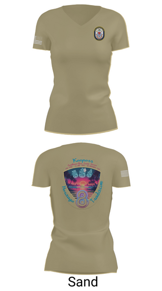 Womens Short Sleeve Vneck Shirt, USS Bougainville CPO, , Teamtime, Team time, sublimation, custom sports apparel, team uniforms, spirit wear, spiritwear, sports uniforms, custom shirts, team store, custom team store, fundraiser sports, apparel fundraiser
