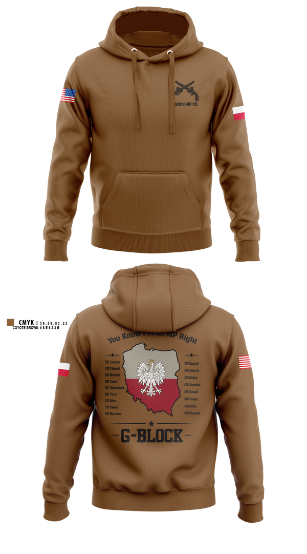 Hoodie, 2228TH MP CO 3rd PLT, National Guard, Teamtime, Team time, sublimation, custom sports apparel, team uniforms, spirit wear, spiritwear, sports uniforms, custom shirts, team store, custom team store, fundraiser sports, apparel fundraiser
