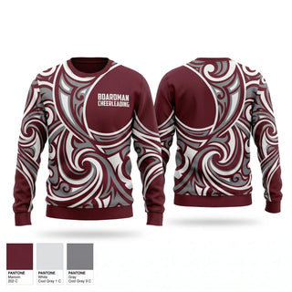 Crew Neck Sweatshirt, Boardman Cheerleading, Cheer, Teamtime, Team time, sublimation, custom sports apparel, team uniforms, spirit wear, spiritwear, sports uniforms, custom shirts, team store, custom team store, fundraiser sports, apparel fundraiser