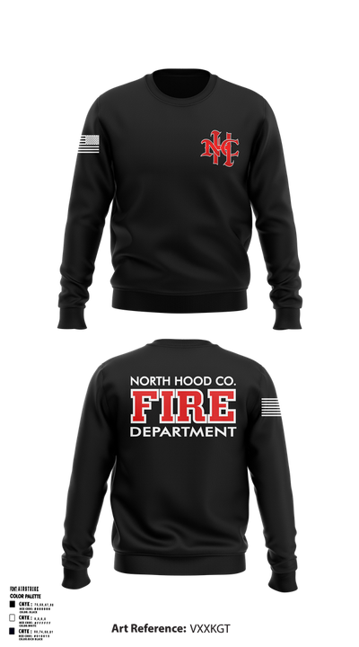 North Hood County Volunteer Fire Department 63771808 Crew Neck Sweatshirt - 1