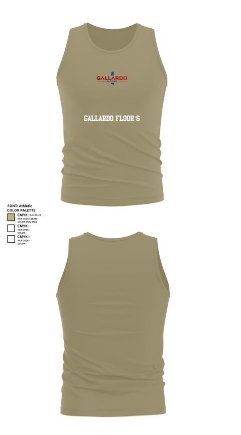 Tank Top, Gallardo Floor’s, Army, Teamtime, Team time, sublimation, custom sports apparel, team uniforms, spirit wear, spiritwear, sports uniforms, custom shirts, team store, custom team store, fundraiser sports, apparel fundraiser