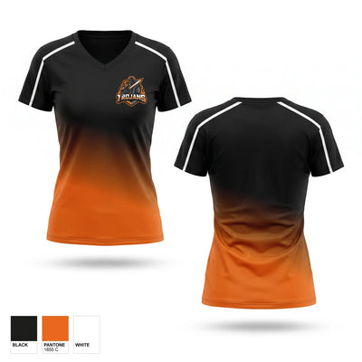 Lincoln Trojans Women's Short Sleeve V-neck Shirt - 1