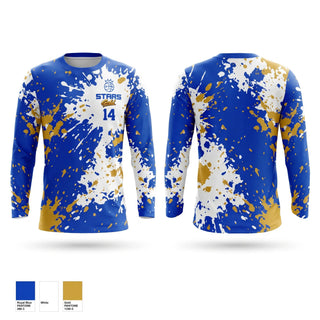 Long Sleeve Performance Shirt, Ga Stars Gold, Men's Basketball, Teamtime, Team time, sublimation, custom sports apparel, team uniforms, spirit wear, spiritwear, sports uniforms, custom shirts, team store, custom team store, fundraiser sports, apparel fundraiser