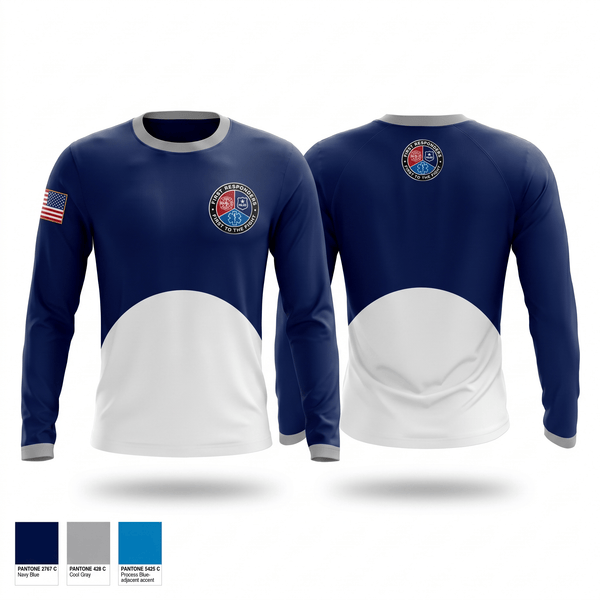Long Sleeve Performance Shirt, Chemult Rural Fire Protection District, EMS/EMT, Teamtime, Team time, sublimation, custom sports apparel, team uniforms, spirit wear, spiritwear, sports uniforms, custom shirts, team store, custom team store, fundraiser sports, apparel fundraiser