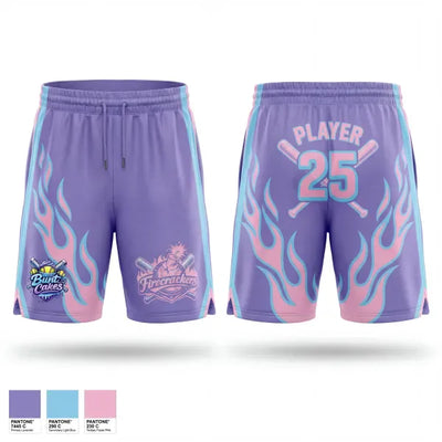 Firecrackers and Bunt Girls 31739455 Athletic Shorts With Pockets - 1