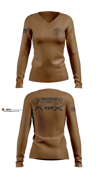 Womens Long Sleeve Vneck Shirt, Team Hellkite, National Guard, Teamtime, Team time, sublimation, custom sports apparel, team uniforms, spirit wear, spiritwear, sports uniforms, custom shirts, team store, custom team store, fundraiser sports, apparel fundraiser