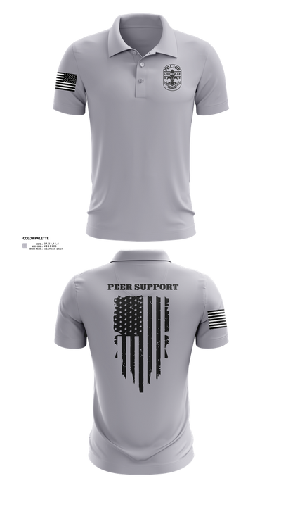 LMPD PEER SUPPORT 60613190 Short Sleeve Performance Polo - 42