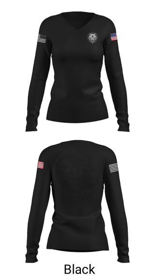 Women's Long Sleeve Vneck Shirt, Blacksmith s, National Guard, Teamtime, Team time, sublimation, custom sports apparel, team uniforms, spirit wear, spiritwear, sports uniforms, custom shirts, team store, custom team store, fundraiser sports, apparel fundraiser