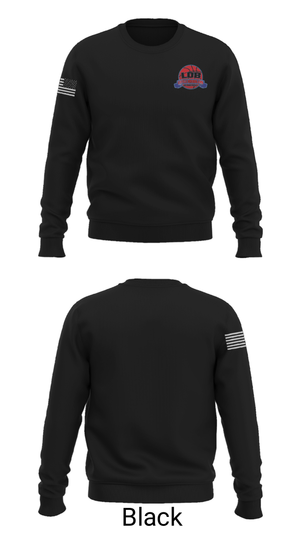 Crew Neck Sweatshirt, Lil Dribblers Basketball, Men's Basketball, Teamtime, Team time, sublimation, custom sports apparel, team uniforms, spirit wear, spiritwear, sports uniforms, custom shirts, team store, custom team store, fundraiser sports, apparel fundraiser