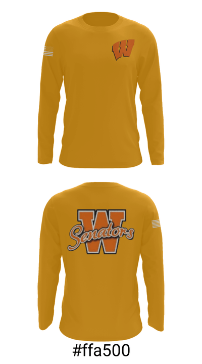 Portsmouth West High School Basketball 54134846 Long Sleeve Performance Shirt - 18