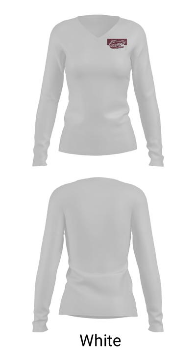 Oscar Hamilton Elementary 80915611 Women's Long Sleeve V-neck Shirt - 6