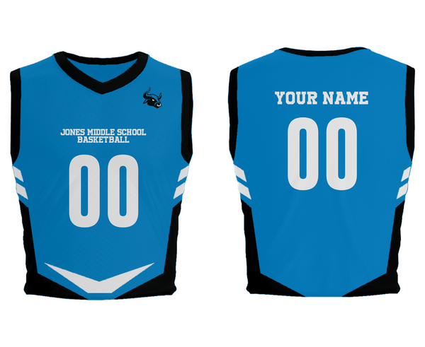 Mens Basketball Jersey, Jones Middle School Basketball, Men's Basketball, Teamtime, Team time, sublimation, custom sports apparel, team uniforms, spirit wear, spiritwear, sports uniforms, custom shirts, team store, custom team store, fundraiser sports, apparel fundraiser