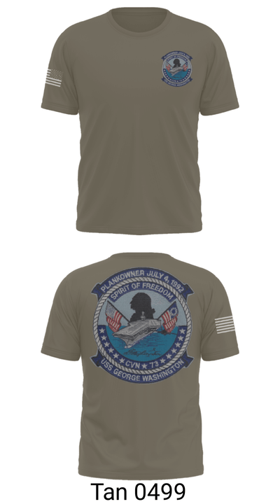 USS GEORGE WASHINGTON CVN-73 87107086 Short Sleeve Performance Shirt - 38