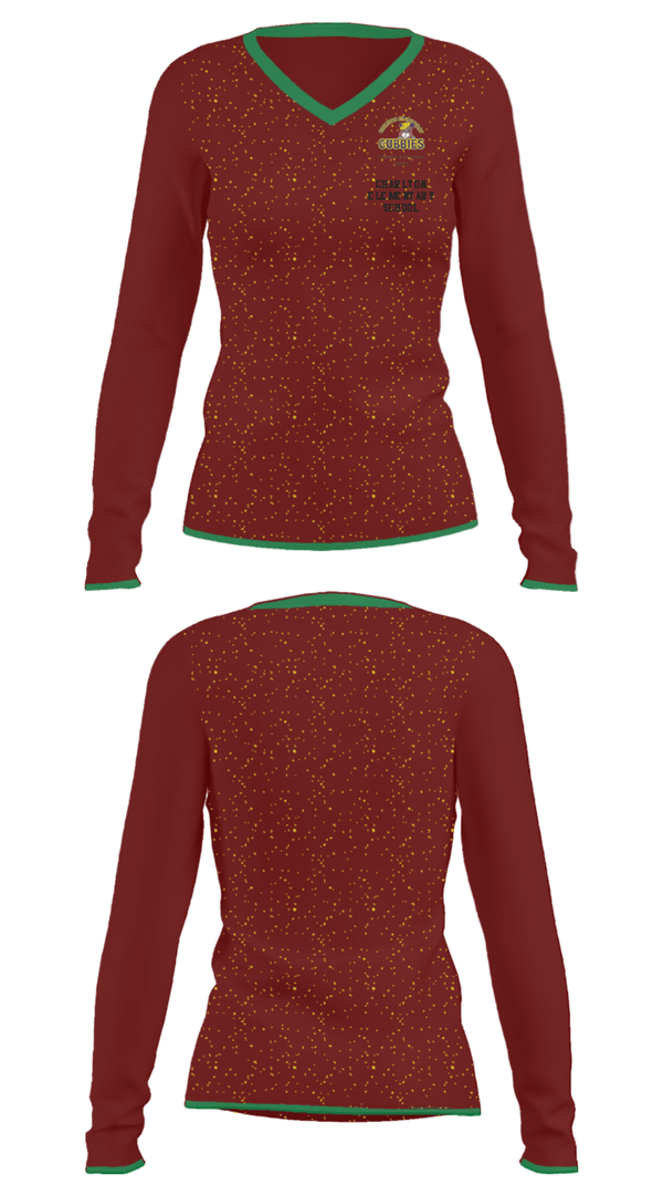 Women's Long Sleeve Vneck Shirt, Charlton Elementary School, Spirit Store, Teamtime, Team time, sublimation, custom sports apparel, team uniforms, spirit wear, spiritwear, sports uniforms, custom shirts, team store, custom team store, fundraiser sports, apparel fundraiser