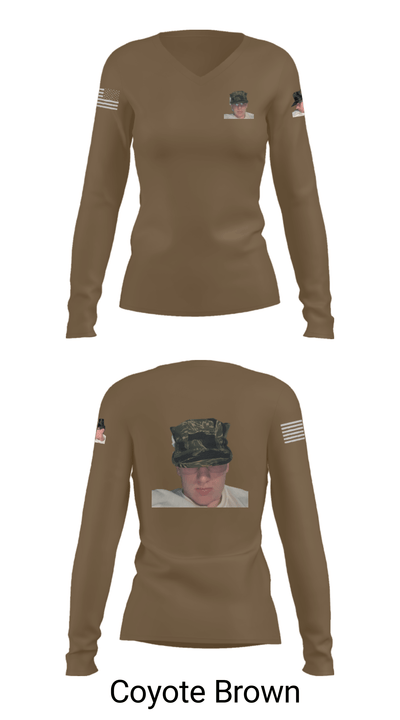 Airborne division 64639973 Women's Long Sleeve V-neck Shirt - 15