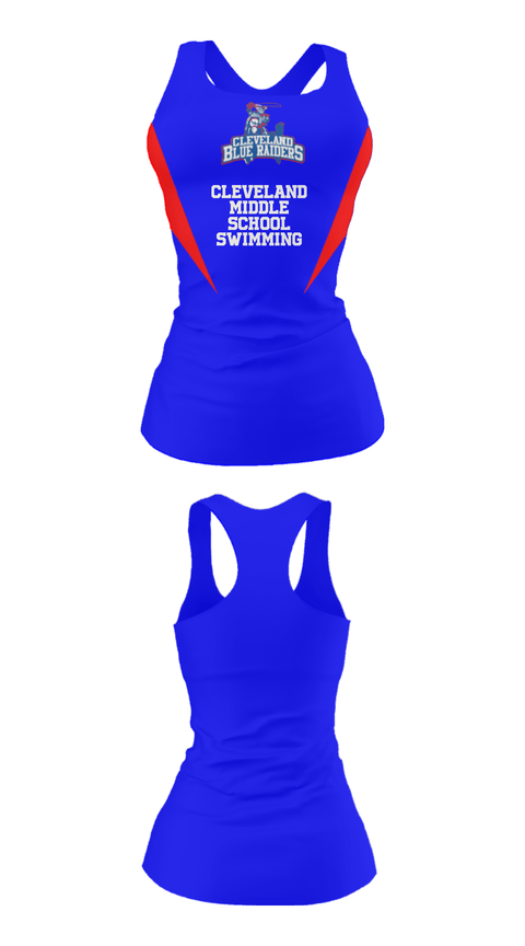 Tank Top, Cleveland Middle School Swimming, Swimming, Teamtime, Team time, sublimation, custom sports apparel, team uniforms, spirit wear, spiritwear, sports uniforms, custom shirts, team store, custom team store, fundraiser sports, apparel fundraiser