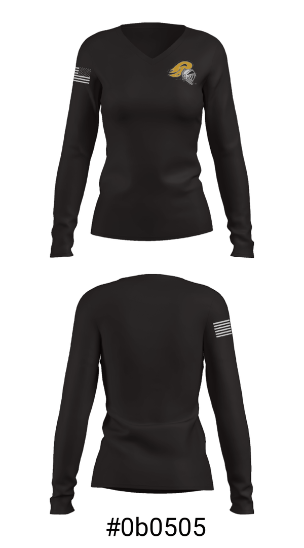 Women's Long Sleeve Vneck Shirt, Moshannon Valley High School, Spirit Store, Teamtime, Team time, sublimation, custom sports apparel, team uniforms, spirit wear, spiritwear, sports uniforms, custom shirts, team store, custom team store, fundraiser sports, apparel fundraiser
