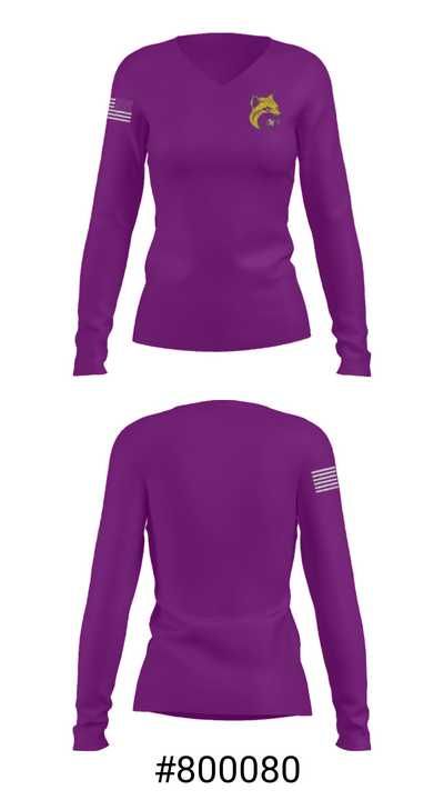 Oliver Springs High School 42114785 Women's Long Sleeve V-neck Shirt - 20