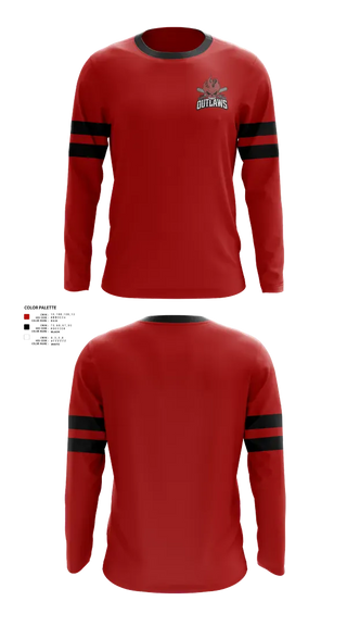 Long Sleeve Performance Shirt, DownEast Outlaws, Baseball, Teamtime, Team time, sublimation, custom sports apparel, team uniforms, spirit wear, spiritwear, sports uniforms, custom shirts, team store, custom team store, fundraiser sports, apparel fundraiser