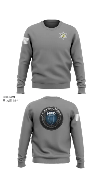Manhattan Police Department 25505954 Crew Neck Sweatshirt - 141