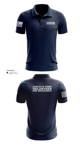 Short Sleeve Performance Polo, Lincoln Park VFD, Fire Department, Teamtime, Team time, sublimation, custom sports apparel, team uniforms, spirit wear, spiritwear, sports uniforms, custom shirts, team store, custom team store, fundraiser sports, apparel fundraiser
