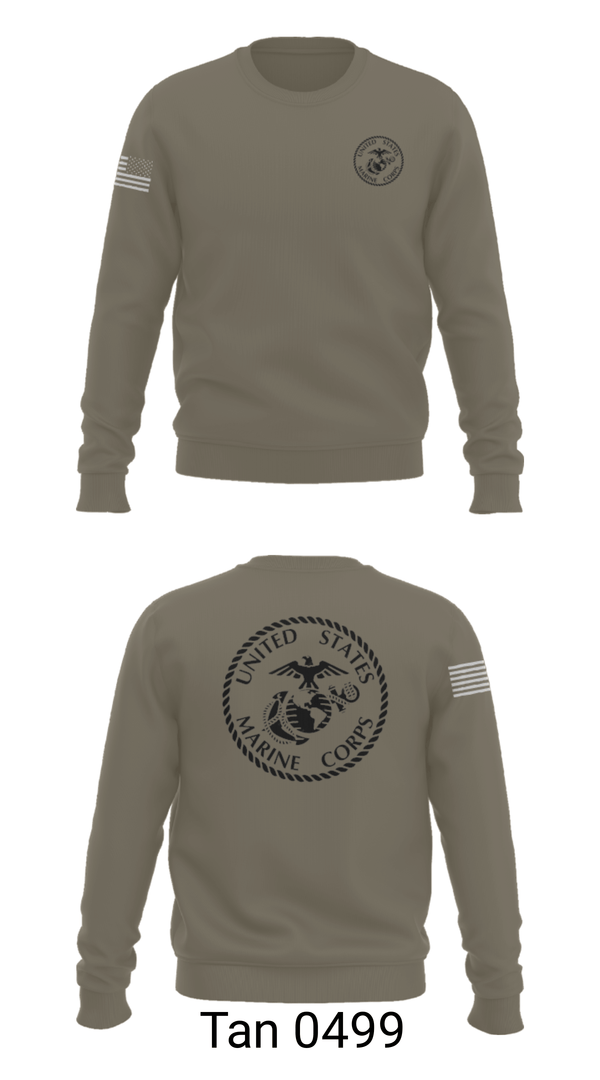 Crew Neck Sweatshirt, UHS MCJROTC, Marines, Teamtime, Team time, sublimation, custom sports apparel, team uniforms, spirit wear, spiritwear, sports uniforms, custom shirts, team store, custom team store, fundraiser sports, apparel fundraiser