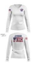 FWCS Career Academy Women's Long Sleeve V-neck Shirt - 23